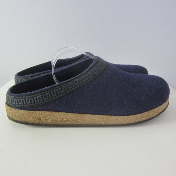 Stegmann Women 9 Navy Blue Wool Felted Clogs Slip On Mules Comfy Shoes - Picture 8 of 12